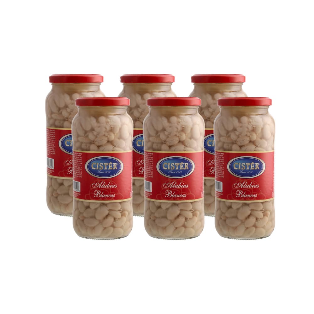 Alubias blancas cocidas Cistér (6 x 540 g / 1.19 lb) - Imagen 1
