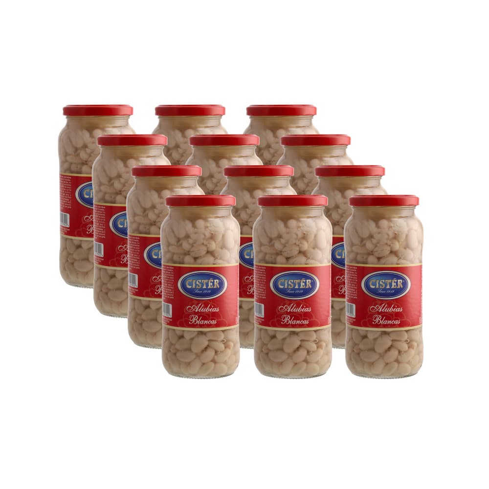 Alubias blancas cocidas Cistér (12 x 540 g / 1.19 lb) - Imagen 1