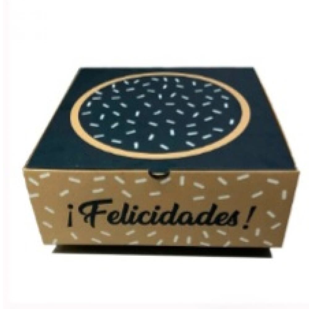 Cake Happy Birthday con flores de nata (12 personas) - Miniatura 2