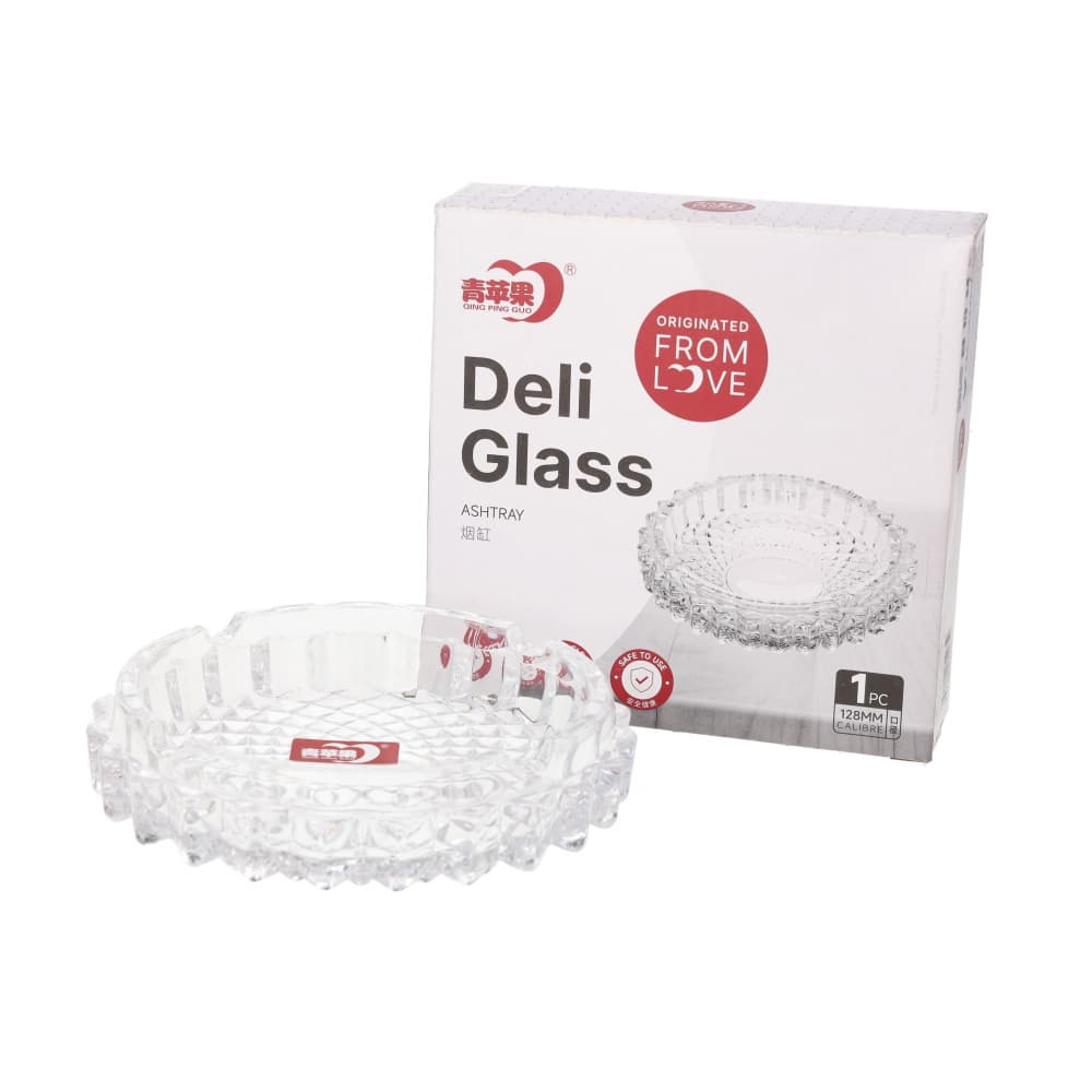 Cenicero de cristal labrado Qing Ping Guo (128 mm) - Imagen 1