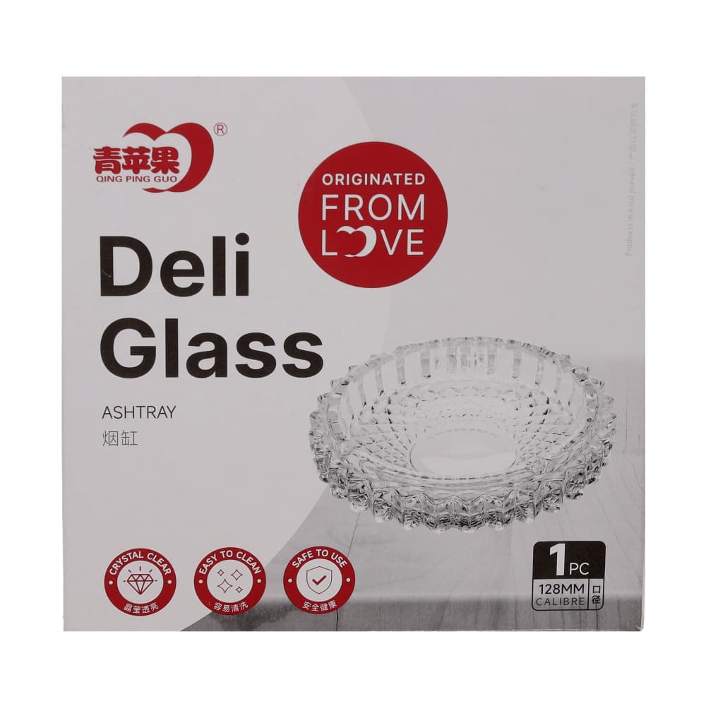 Cenicero de cristal labrado Qing Ping Guo (128 mm) - Miniatura 3