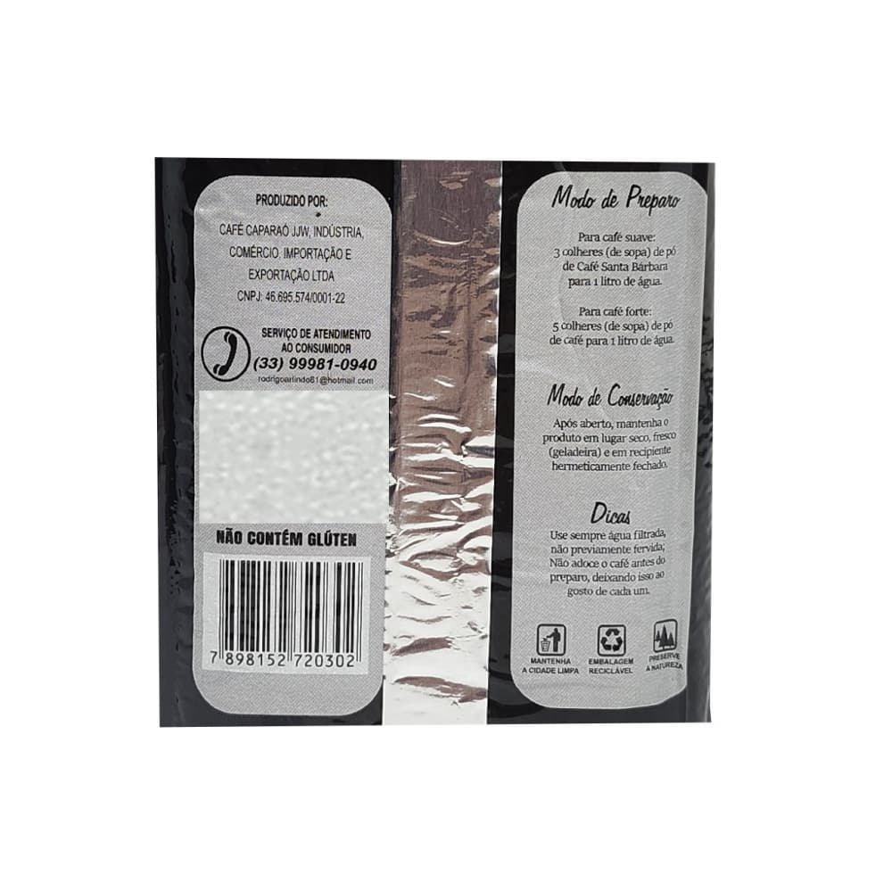 Café tostado y molido extra fuerte Santa Bárbara (2 x 250 g / 8.8 oz) - Miniatura 3