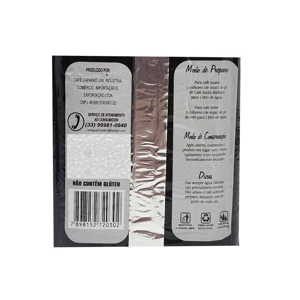 Café tostado y molido extra fuerte Santa Bárbara (3 x 250 g / 8.8 oz) - Miniatura 3