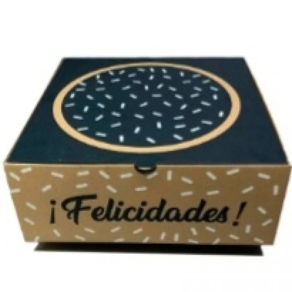 Cake de vainilla plus con nata azul turquesa (15 personas) - Miniatura 2