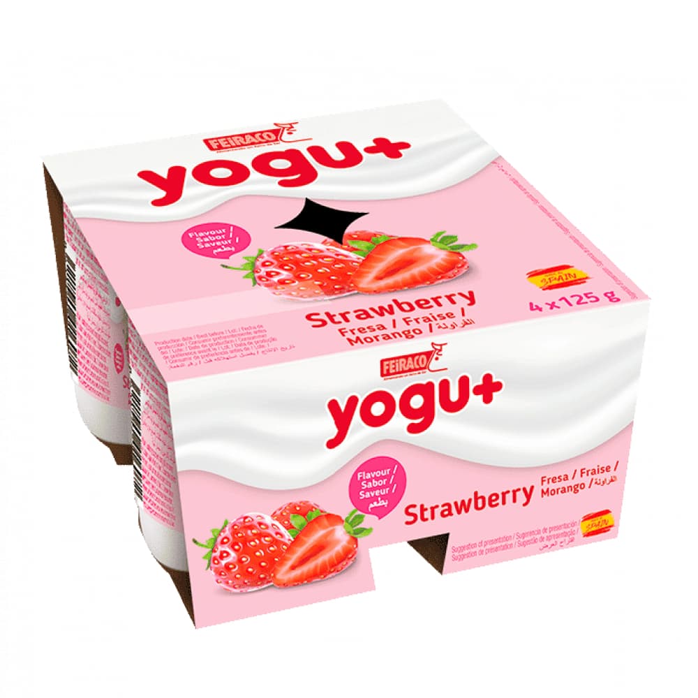 Yogur pasteurizado sabor a fresa (12 x 125 g) - Miniatura 2