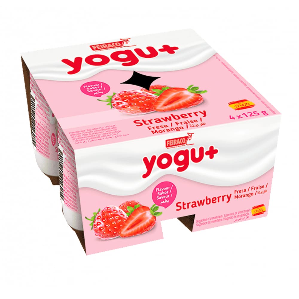 Yogur pasteurizado sabor a fresa (16 x 125 g) - Miniatura 2