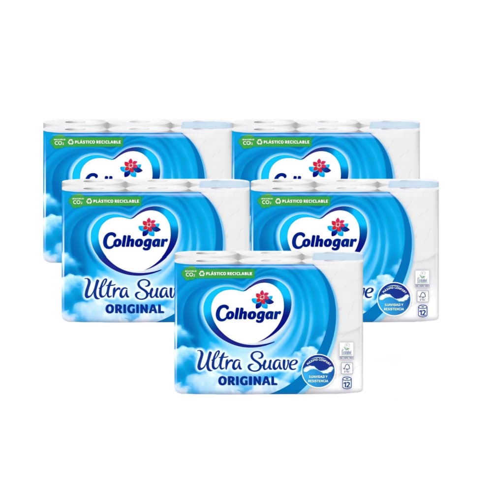 Papel sanitario Colhogar (5 x 12 U) - Imagen 1