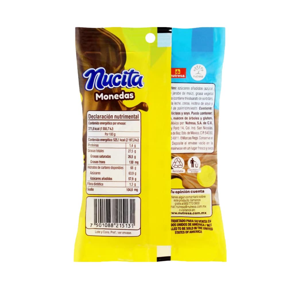 Dulce sabor a chocolate Monedas Nucita (70.8 g / 2.5 oz) - Miniatura 2