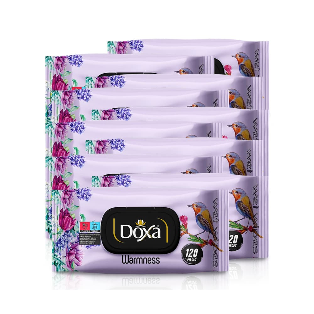 Toallitas húmedas con aroma cálido Doxa (10 x 120 U) - Imagen 1