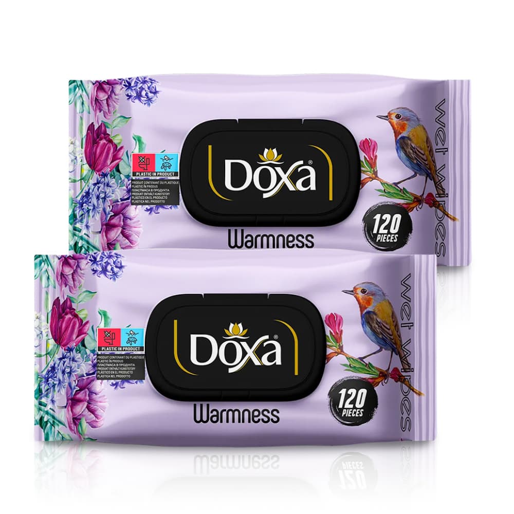 Toallitas húmedas con aroma cálido Doxa (2 x 120 U) - Imagen 1