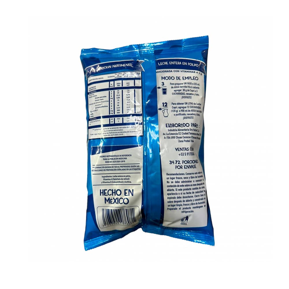 Leche en polvo entera Capri (5 x 1 kg / 2.2 lb) - Miniatura 2