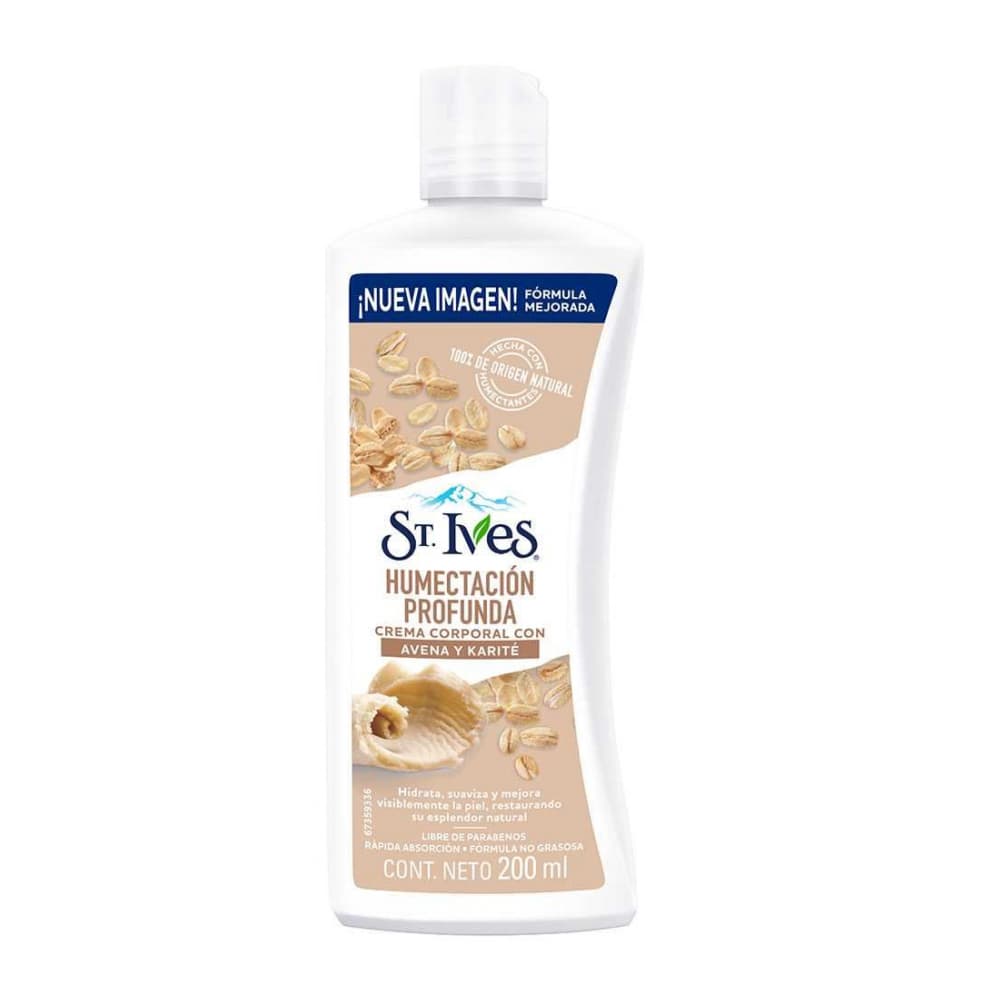 Crema corporal avena y karité hidratación profunda St Ives (200 ml) - Imagen 1