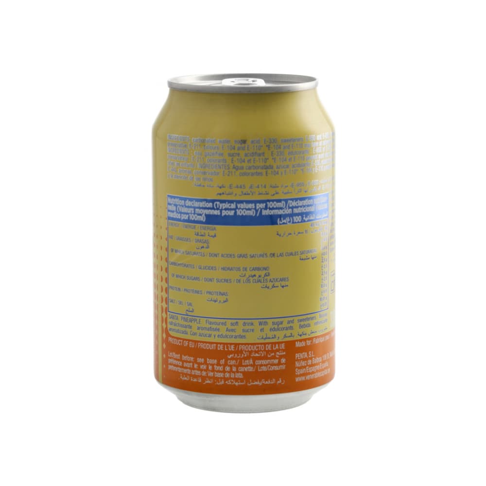 Refresco gaseado de piña Santa (6 x 330 ml) - Miniatura 3