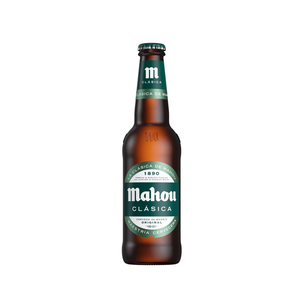 Cerveza de botella Mahou Clásica (250 ml) - Imagen 1