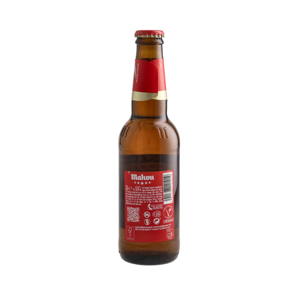 Cerveza de botella Cinco Estrellas Mahou (24 x 330 ml) - Miniatura 2