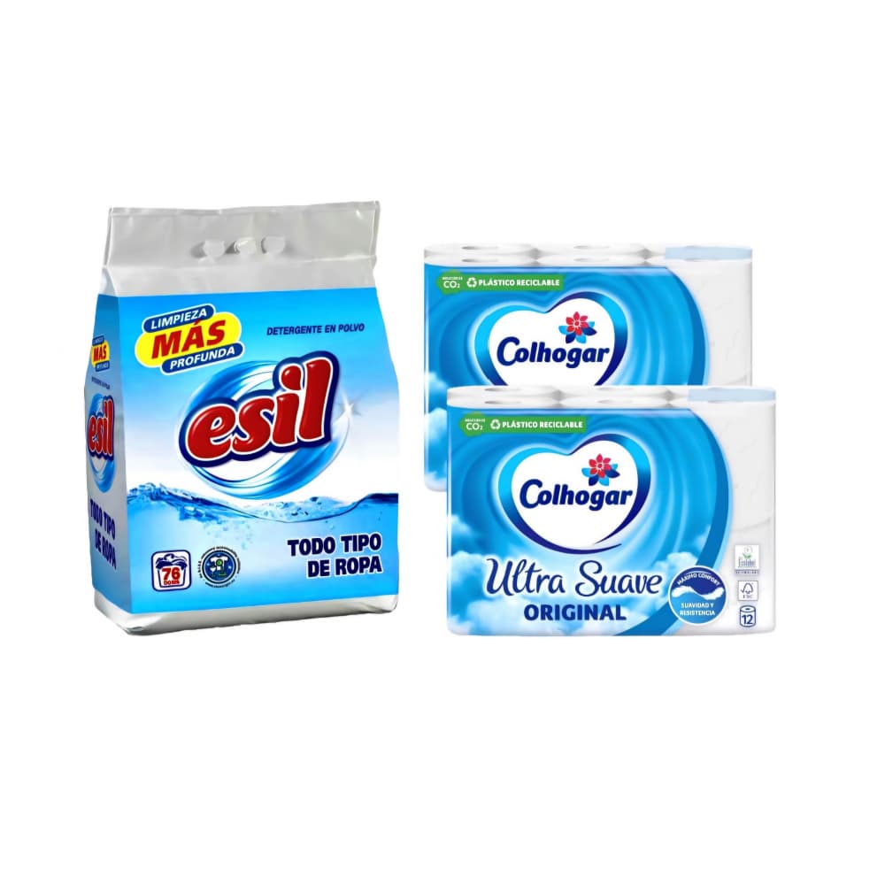 Detergente en polvo Esil  + Papel sanitario Colhogar - Imagen 1