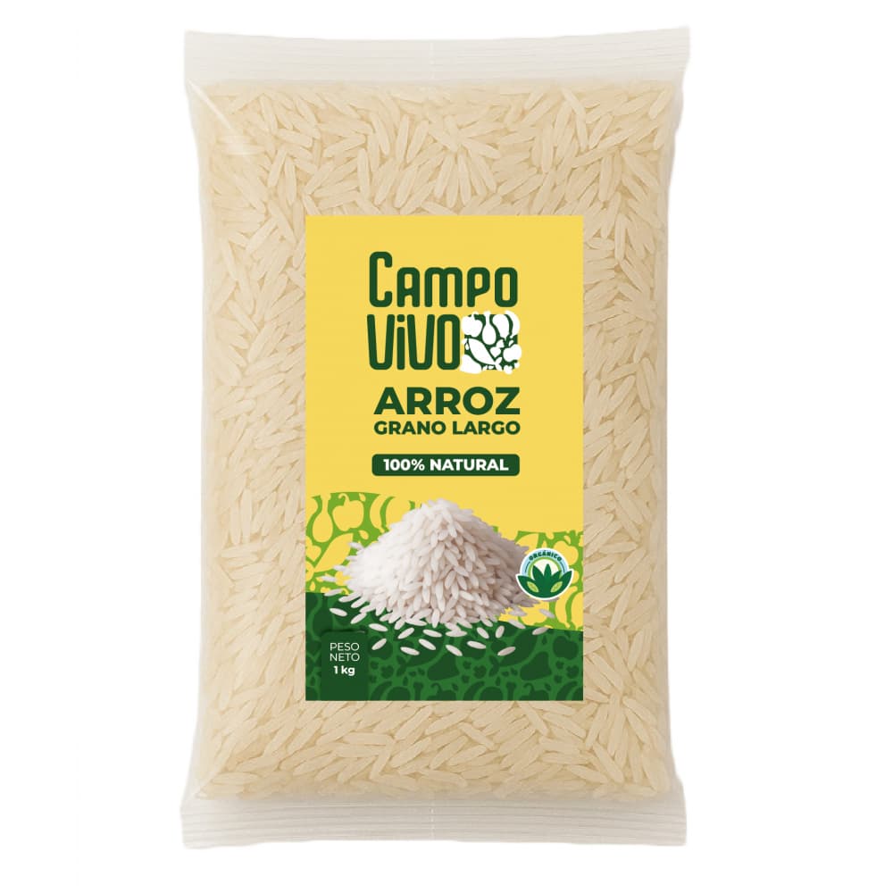 Arroz de grano largo Campo Vivo (1 kg / 2.2 lb) - Imagen 1