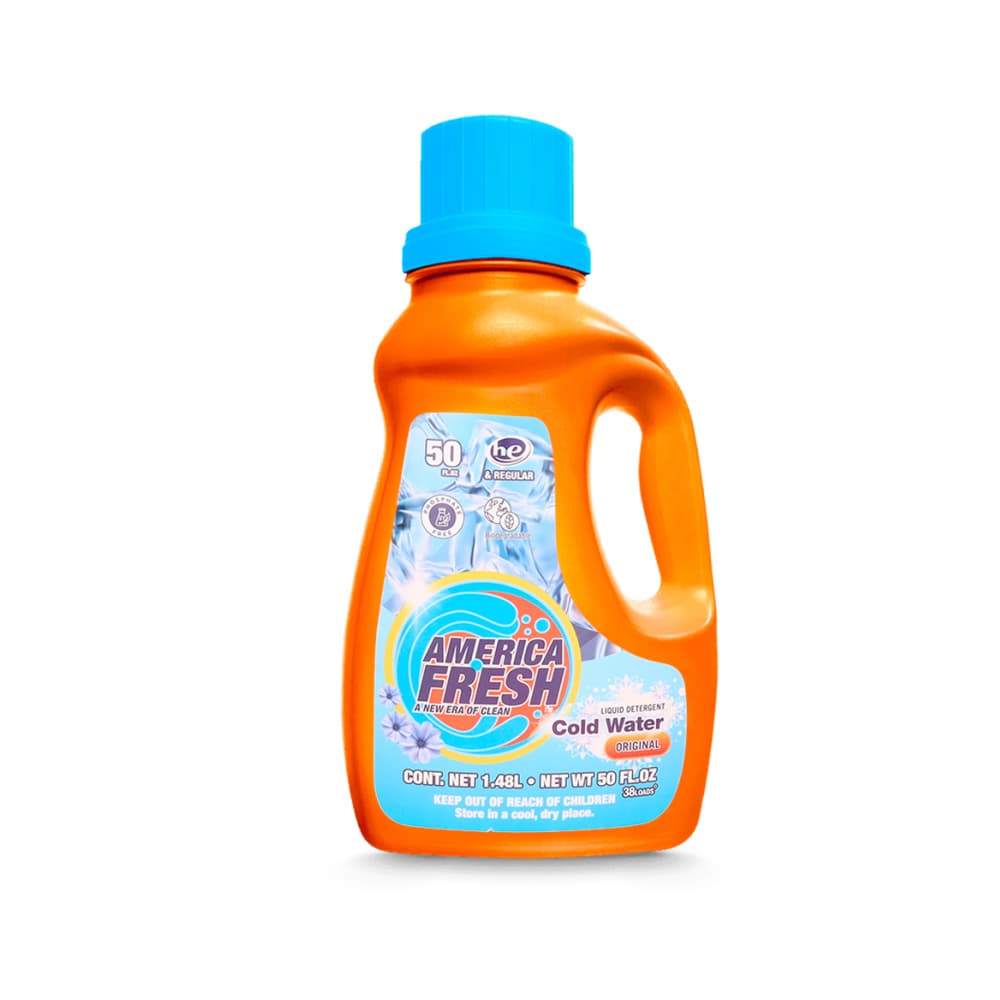 Detergente líquido de fragancia floral original para agua fría America Fresh (1.48 L) - Imagen 1