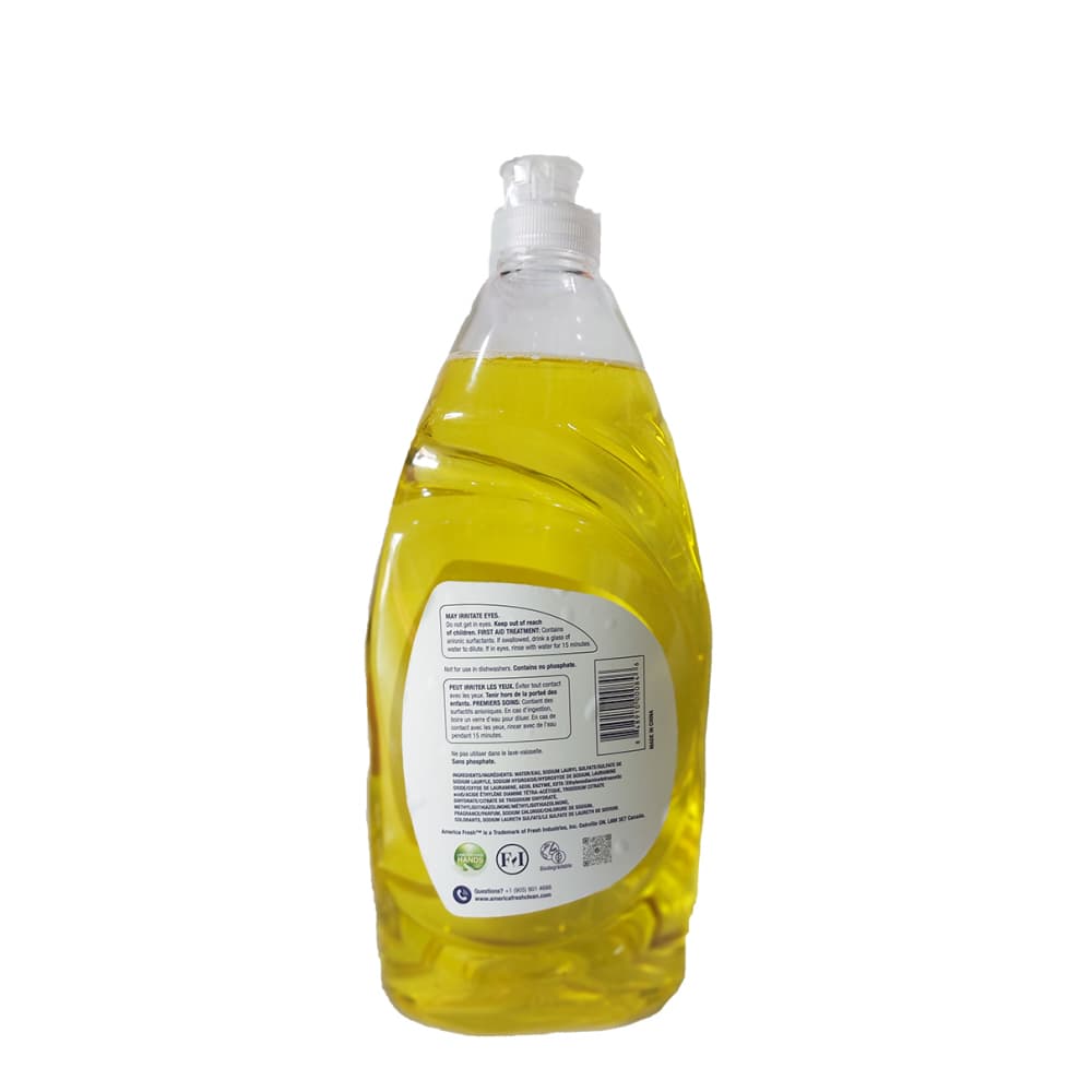 Detergente lavavajillas amarillo frangancia limón America Fresh (860 ml) - Miniatura 3