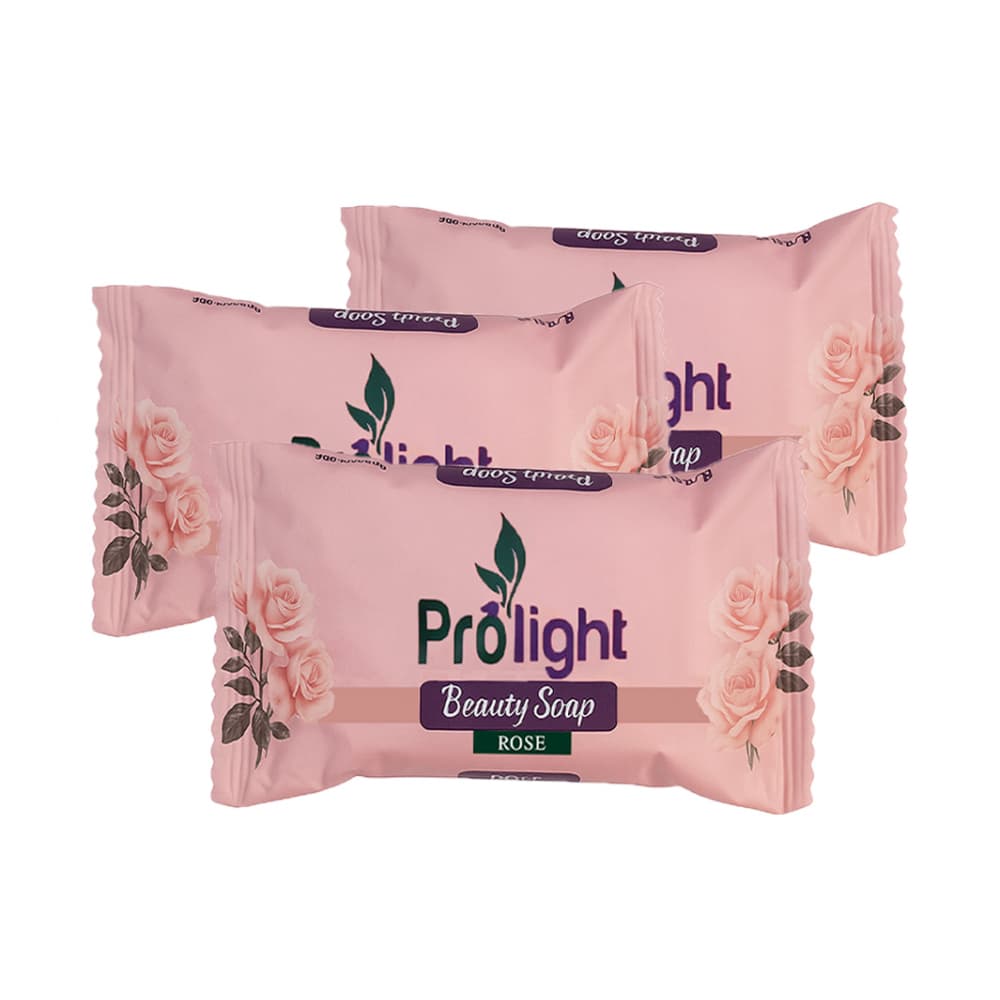 Jabón de belleza con fragancia a rosas Prolight (3 x 100 g / 3.52 oz) - Imagen 1