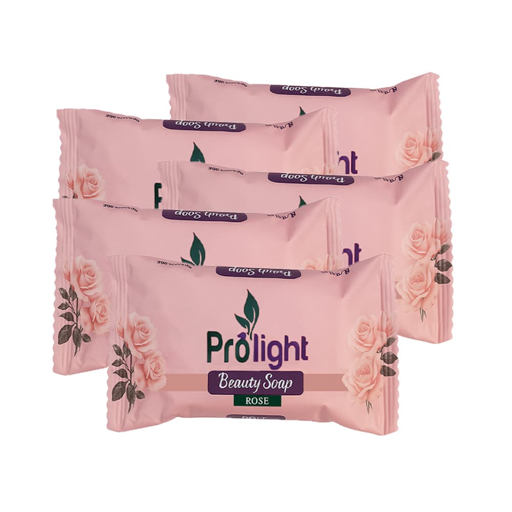 Jabón de belleza con fragancia a rosas Prolight (5 x 100 g / 3.52 oz) - Imagen 1