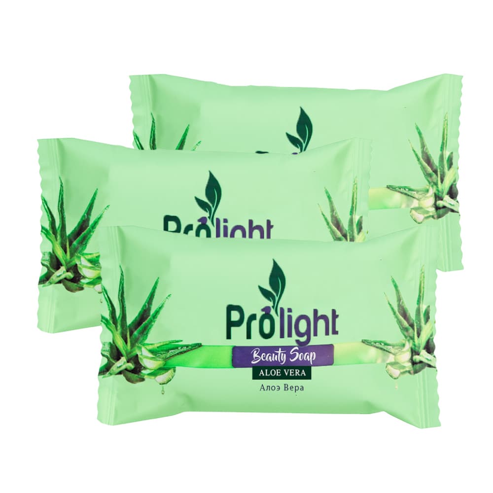 Jabón de belleza con fragancia aloe vera Prolight (3 x 100 g / 3.52 oz) - Imagen 1
