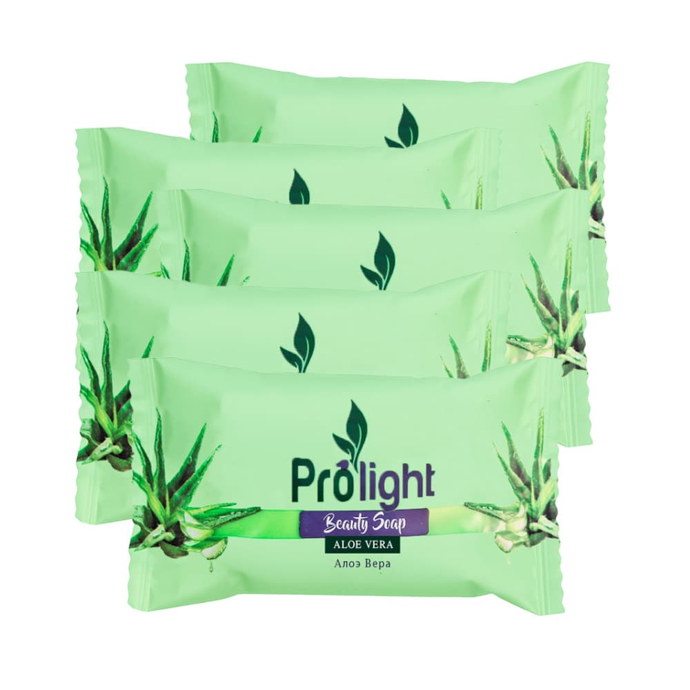 Jabón de belleza con fragancia aloe vera Prolight (5 x 100 g / 3.52 oz) - Imagen 1