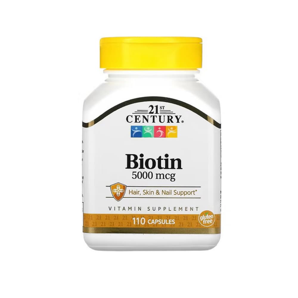 Biotina 5000 mcg 21st Century (110 cápsulas) - Imagen 1