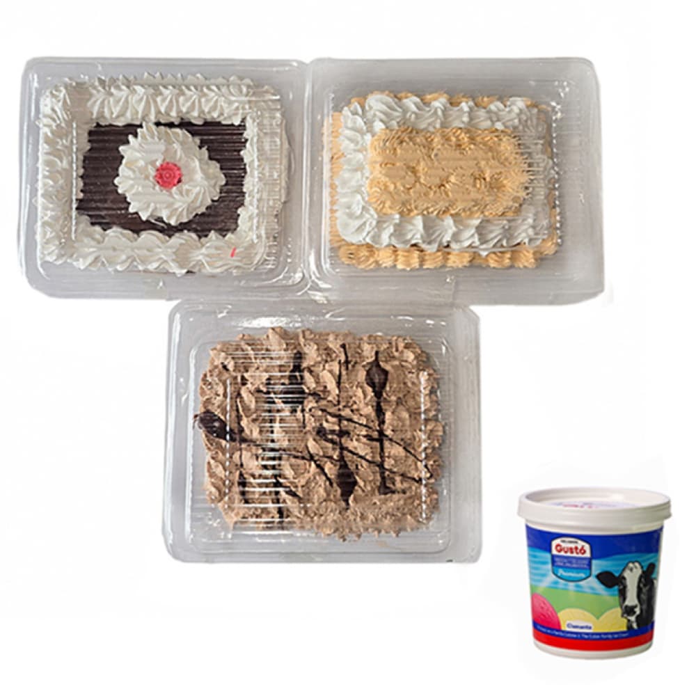 3 Mini Cakes Cakes MM + helado - Imagen 1