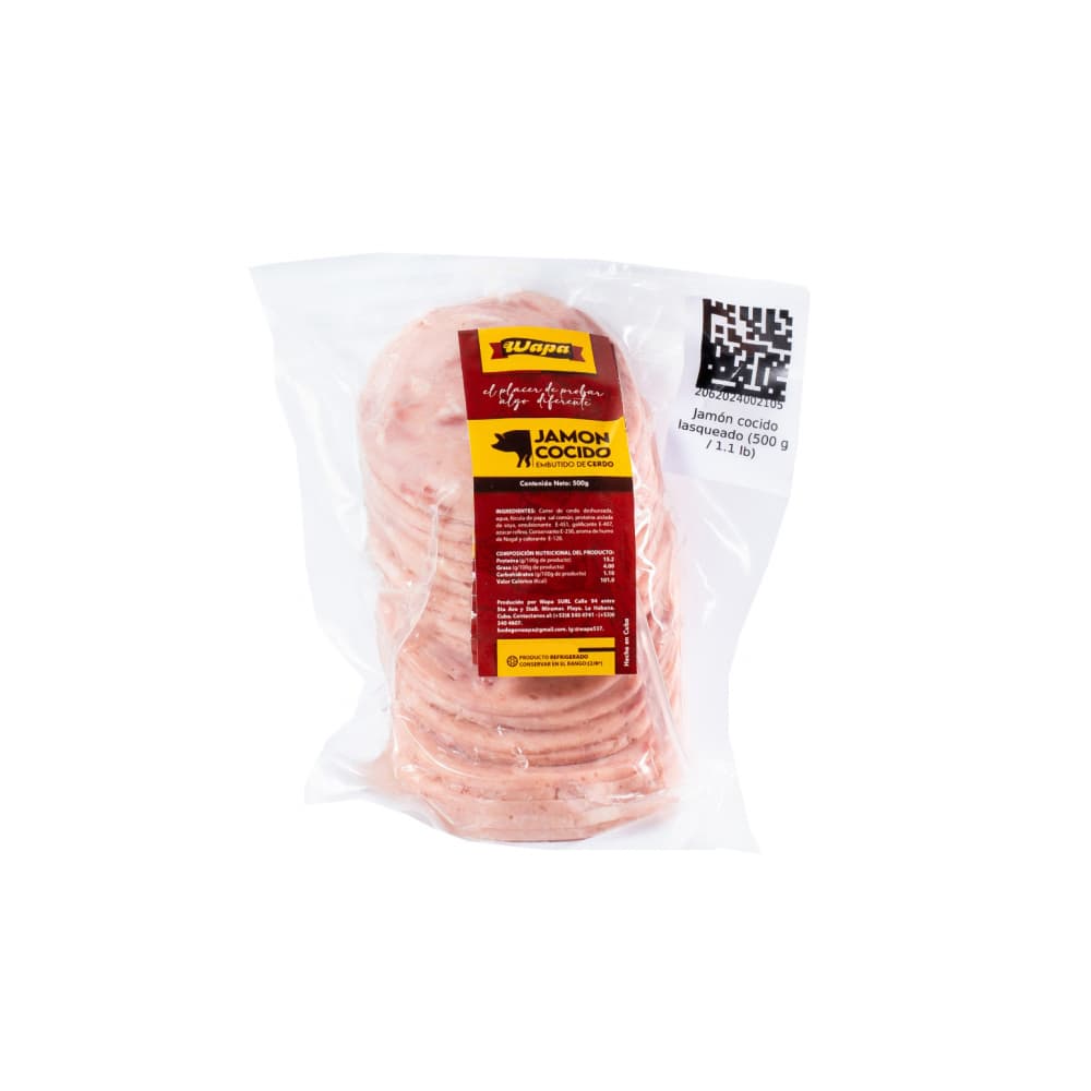 Jamón cocido lasqueado Wapa (500 g / 1.1 lb) - Imagen 1