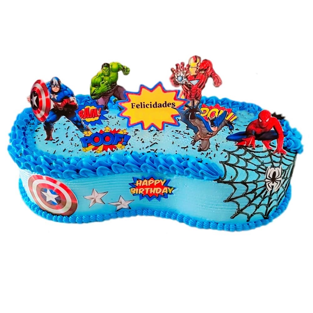 Cake Superhéroe (24 comensales) - Imagen 1