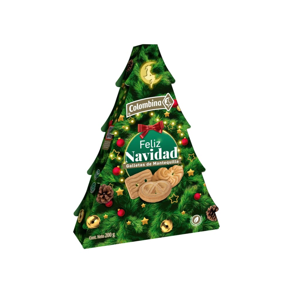 Galletas de mantequilla motivo navideño Colombina (200 g / 7.05 oz) - Imagen 1