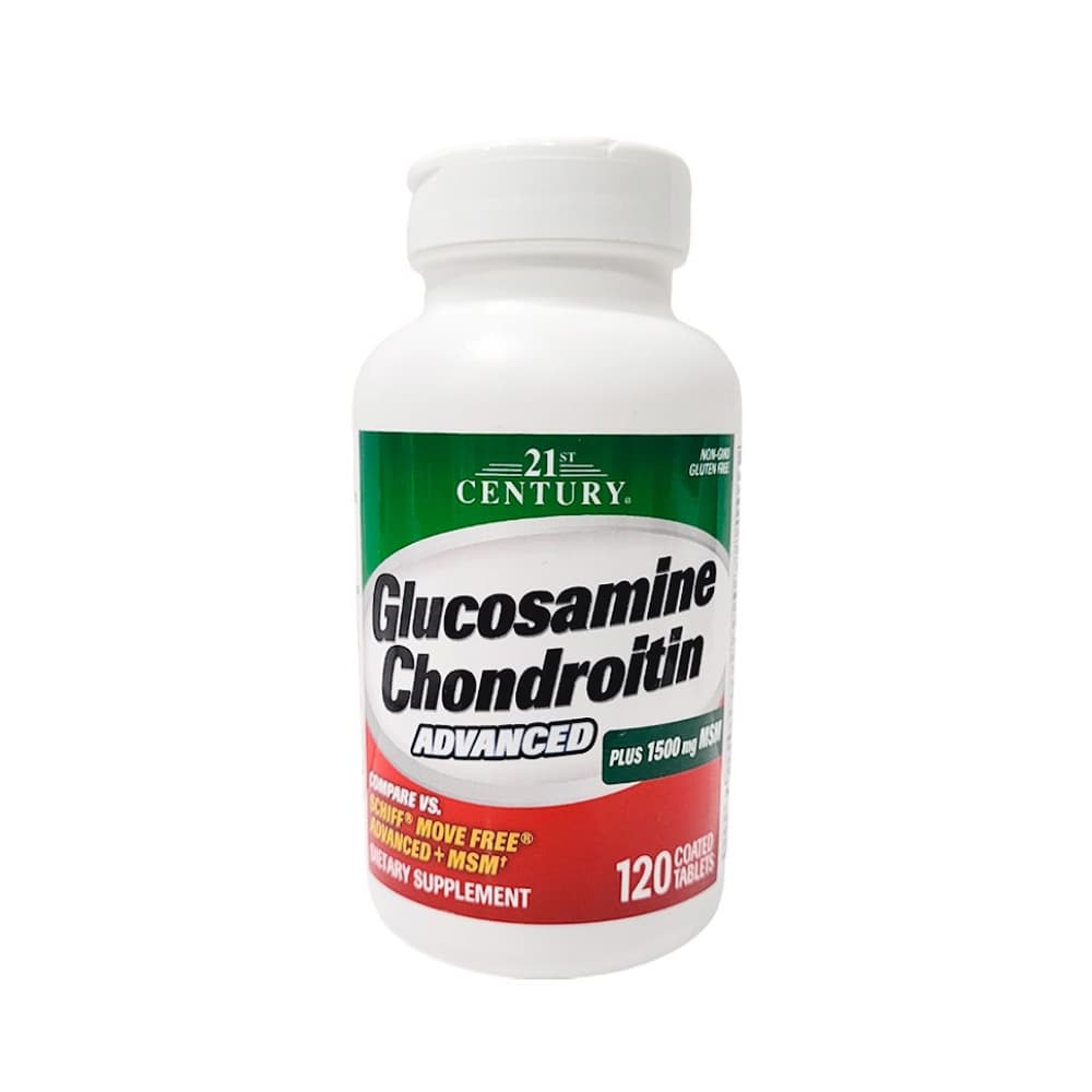 Glucosamina + condroitina avanzada 1500 mg 21st Century (120 tabletas) - Imagen 1