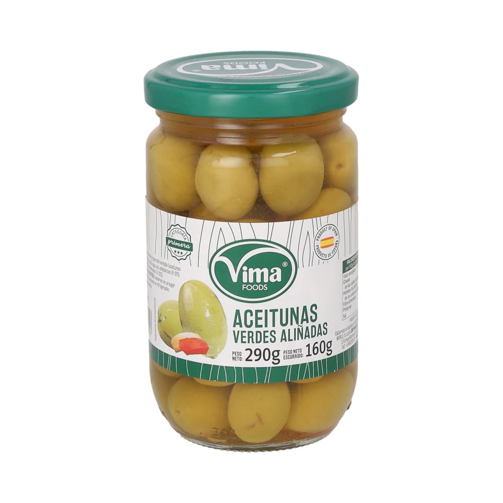 Aceitunas verdes aliñadas Vima Foods (290 g / 10.23 oz) - Imagen 1