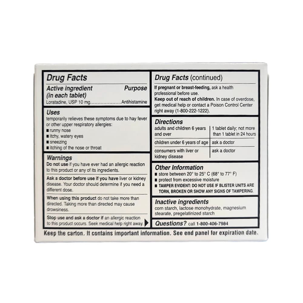 Loratadina 10 mg Ohm (30 tabletas) - Miniatura 2