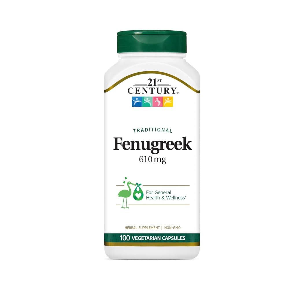 Suplemento herbario con fenogreco 610 mg Century (100 cápsulas) - Imagen 1