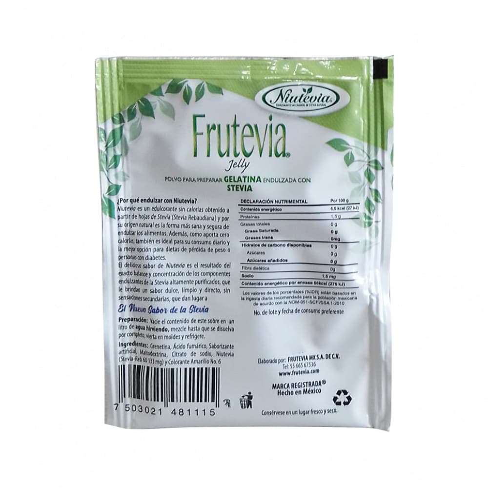 Gelatina sabor naranja Frutevia (25 g) - Miniatura 2