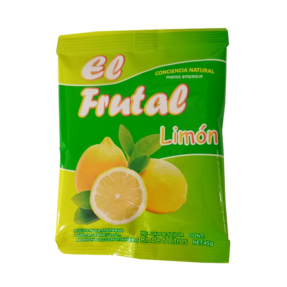 Refresco instantáneo sabor limón El Frutal (45 g / 1.58 oz) - Imagen 1