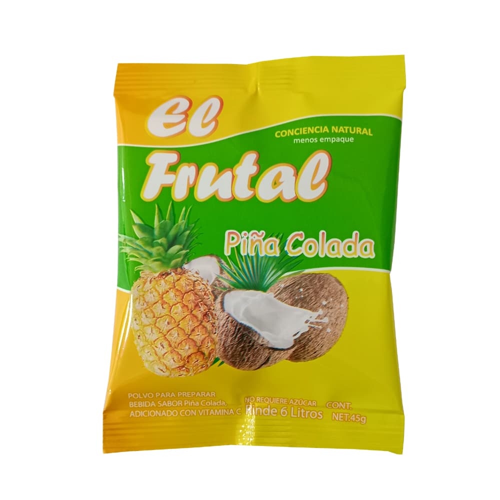 Refresco instantáneo sabor piña colada El Frutal (45 g / 1.58 oz) - Imagen 1