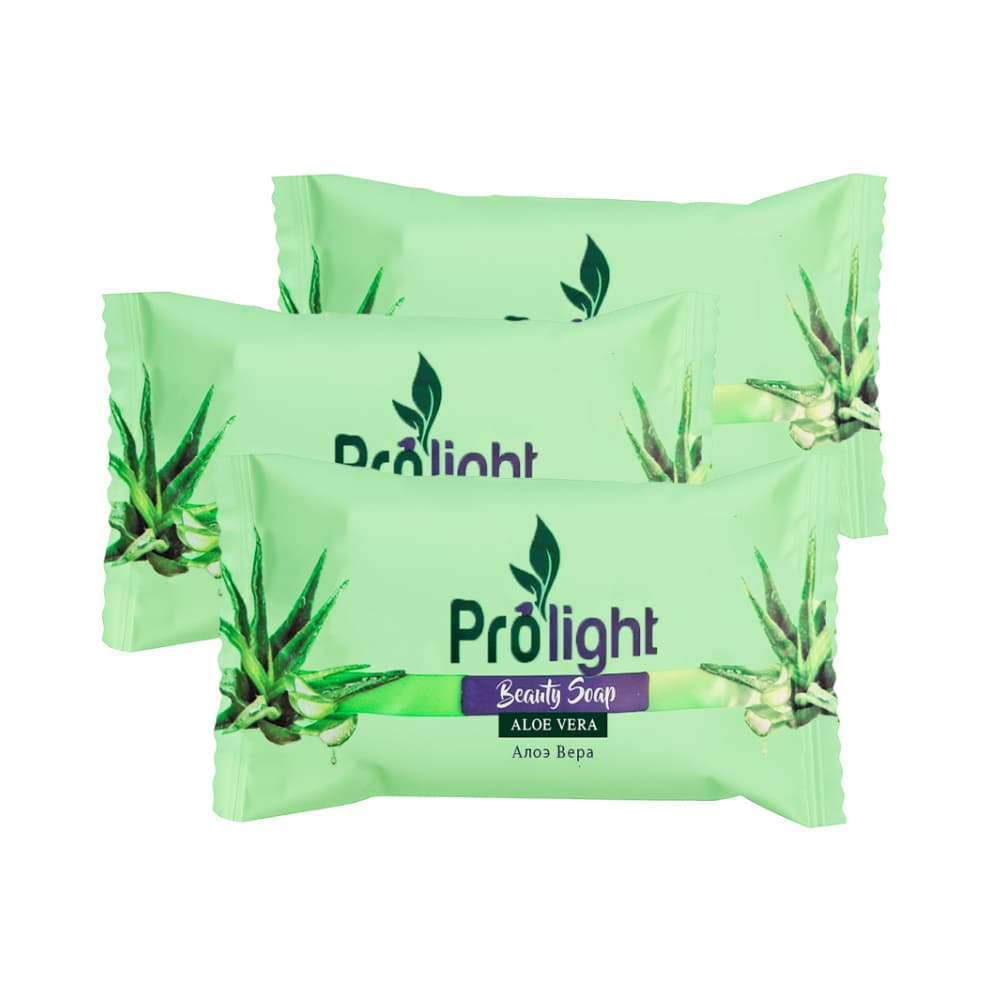 Jabón de belleza con fragancia aloe vera Prolight (3 x 100 g / 3.52 oz) - Imagen 1