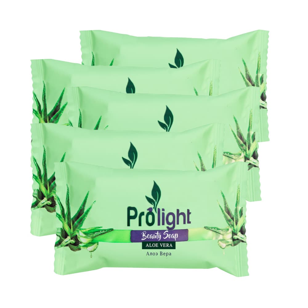 Jabón de belleza con fragancia aloe vera Prolight (5 x 100 g / 3.52 oz) - Imagen 1