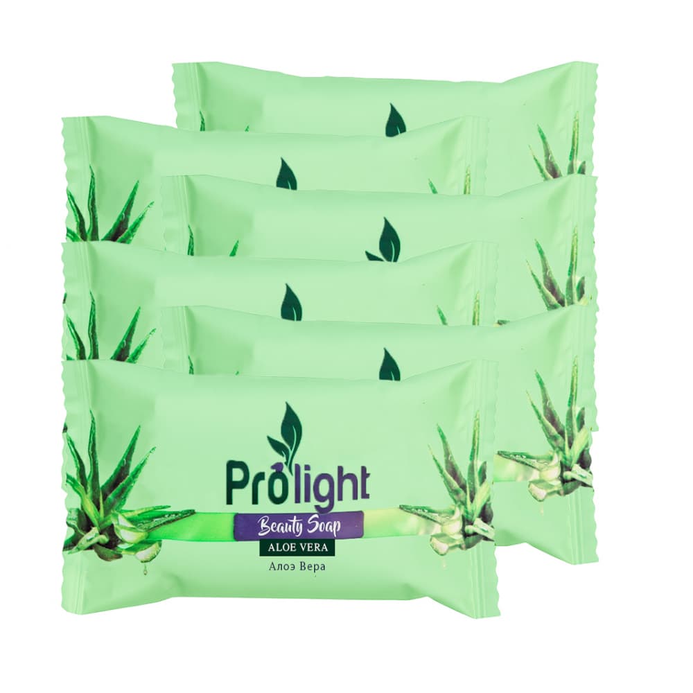 Jabón de belleza con fragancia aloe vera Prolight (6 x 100 g / 3.52 oz) - Imagen 1