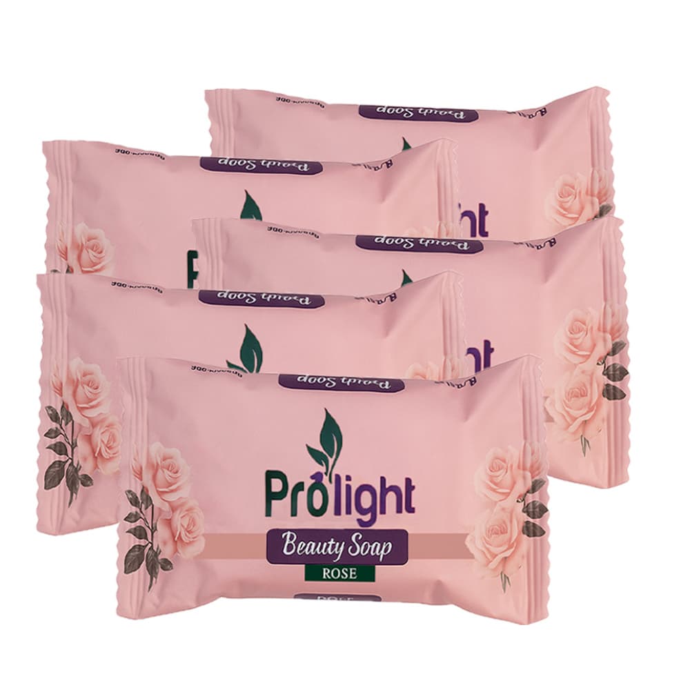 Jabón de belleza con fragancia a rosas Prolight (5 x 100 g / 3.52 oz) - Imagen 1