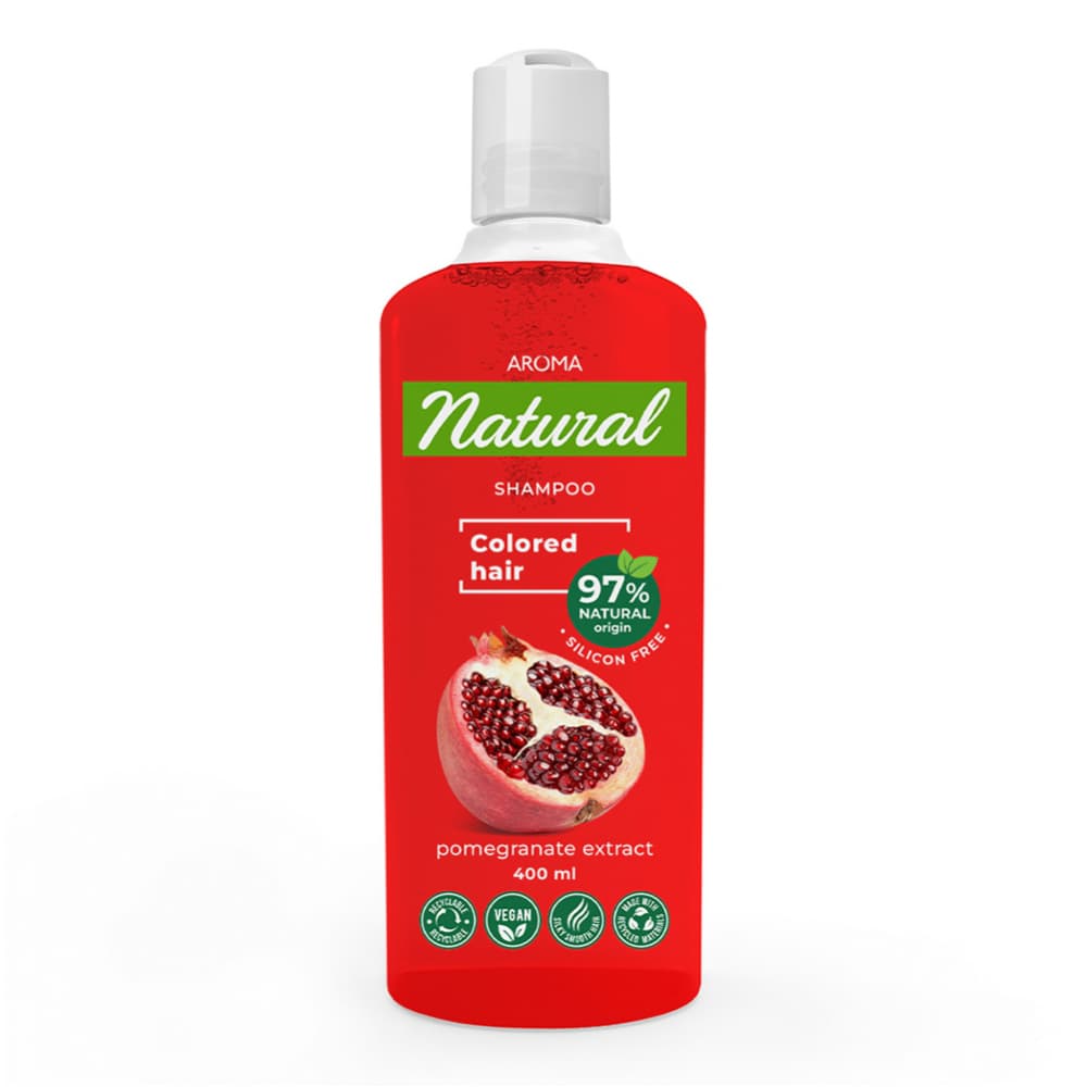 Champú para cabello teñido con extracto de granada Aroma Natural (400 ml) - Imagen 1