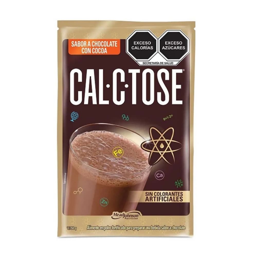 Alimento en polvo fortificado para preparar una bebida sabor a chocolate Cal-C-Tose (350 g / 12.35 oz) - Imagen 1