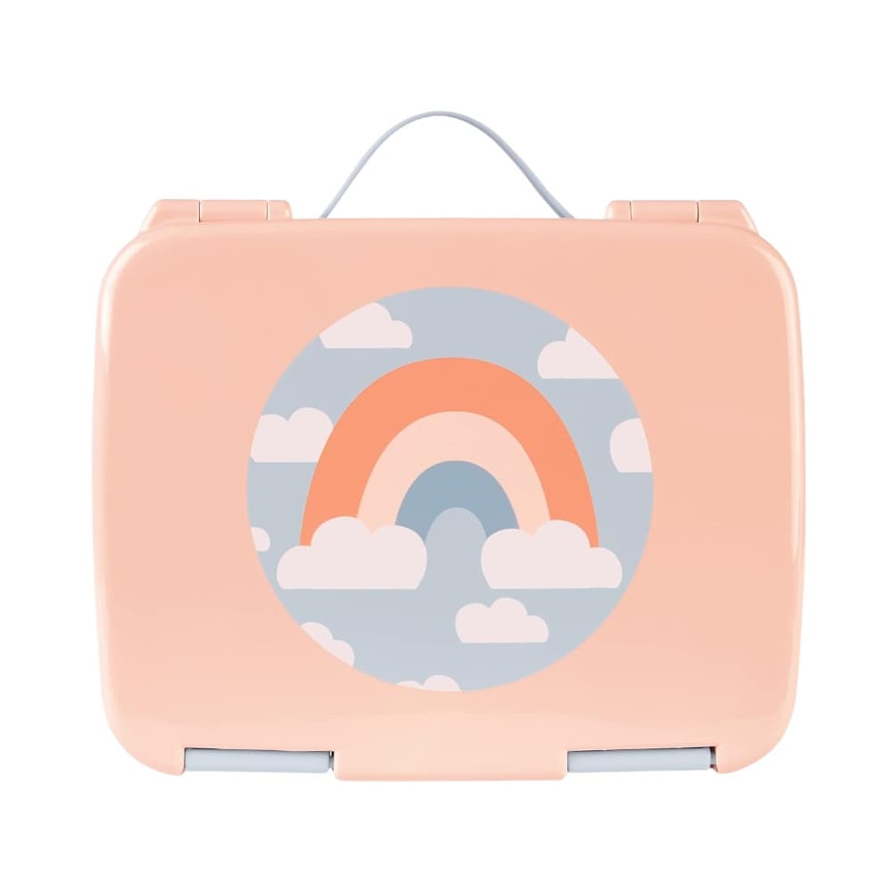 Lonchera plástica con diseño de arcoiris - Imagen 1