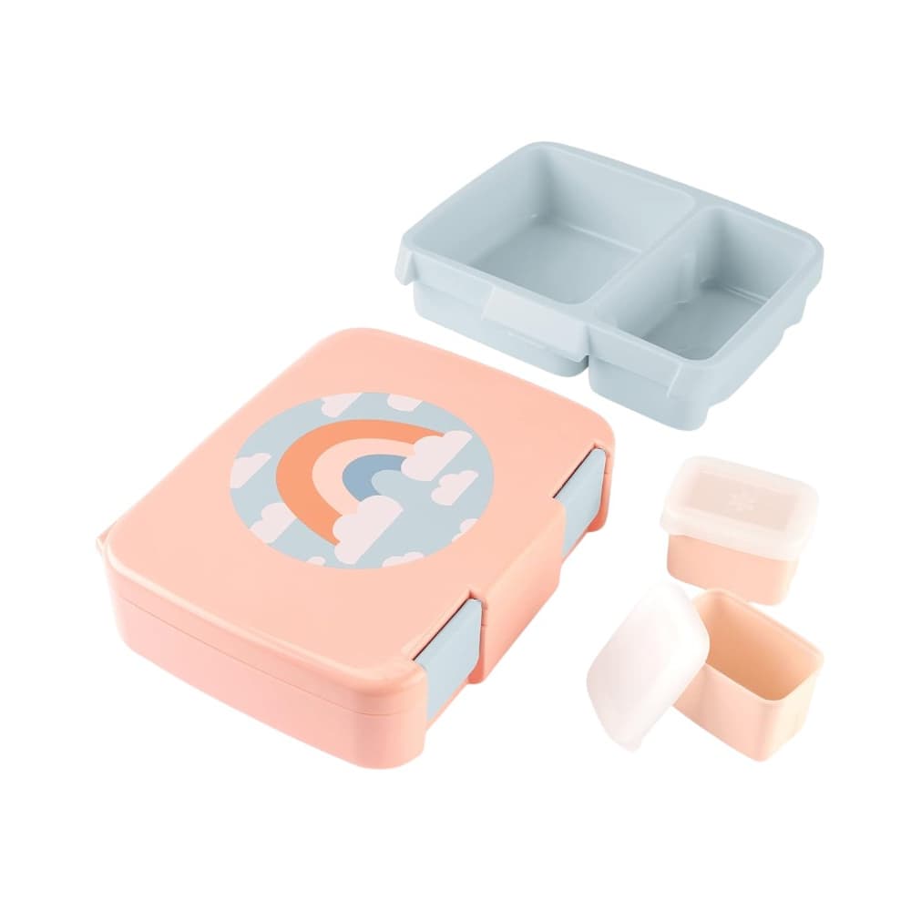 Lonchera plástica con diseño de arcoiris - Miniatura 2