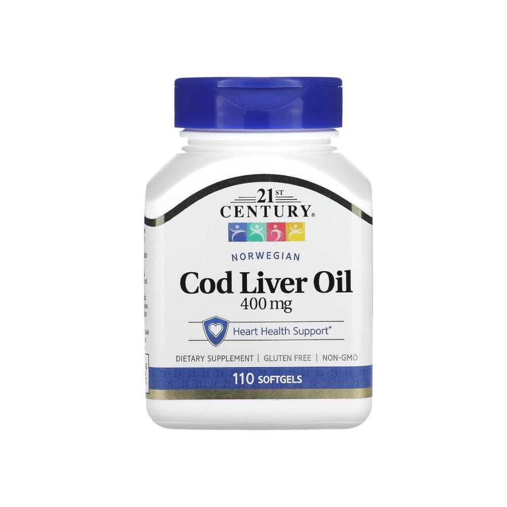 Aceite de hígado de bacalao 400 mg 21st Century (110 cápsulas) - Imagen 1