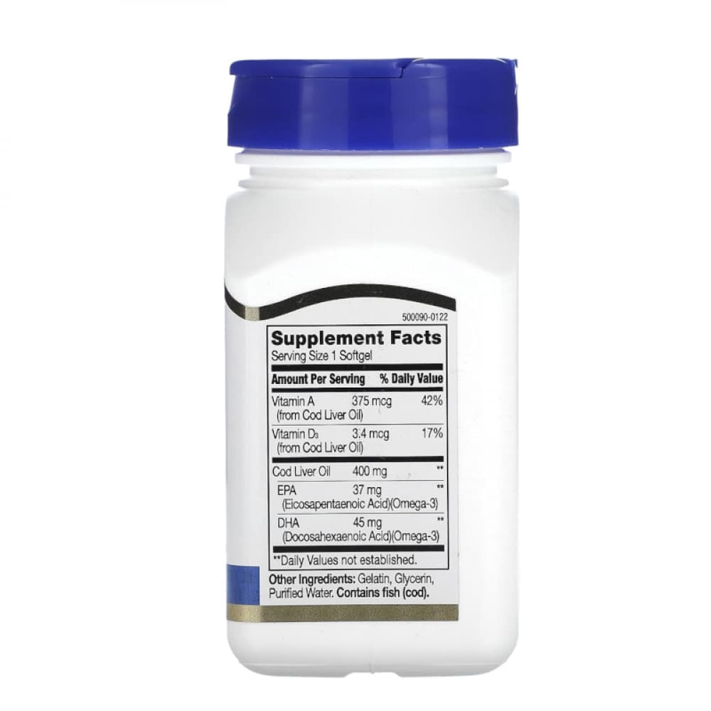 Aceite de hígado de bacalao 400 mg 21st Century (110 cápsulas) - Miniatura 2