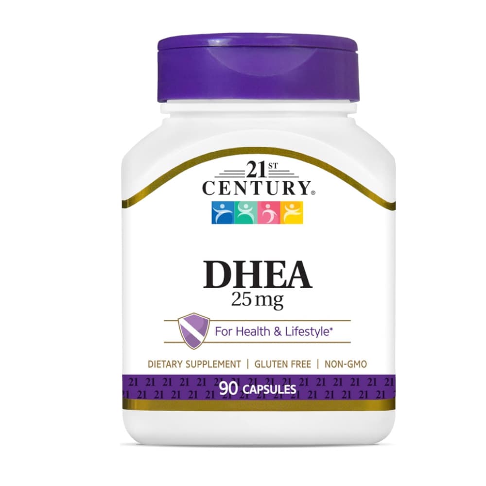 DHEA. Dehidroepiandrosterona 25 mg 21st Century (90 cápsulas) - Imagen 1